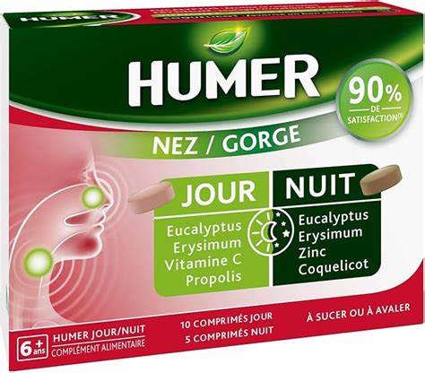 Humer Comprimés Jour Nuit Nez Gorge 9 personnes sur 10