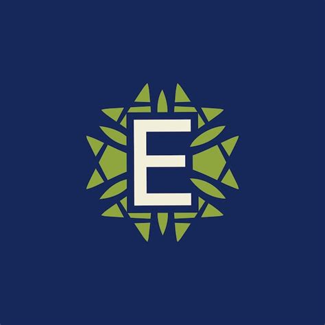 Premium Vector Modern And Natural Letter E Green Leaves Floral Logo