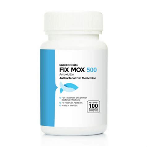 Thomas Labs Fish Mox Forte 500mg Amoxicillin Tablet 100 Count For