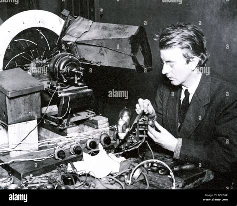 John Logie Baird Scottish Inventor Working On A Television About 1934