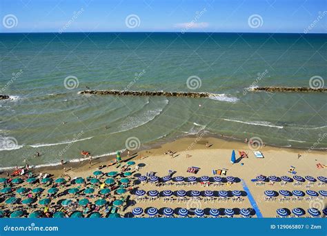 Beach In Abruzzo Region Montesilvano Pescara Italy Stock Image