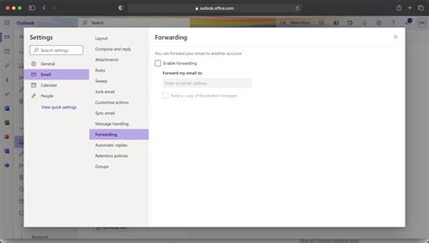 How To Set Up A Email Forwarding For A Microsoft 365 Mailbox At Outlook