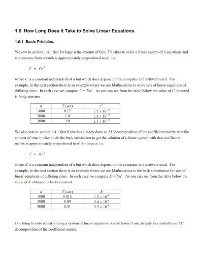 Linear Equations - Examples, Formula, How to Solve, PDF