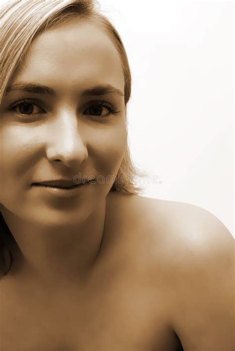 Blonde Girl Sitting On The Bed Stock Image Image Of Female Awake 2727231