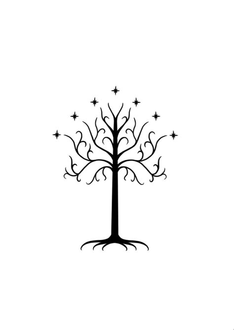Arbre Blanc Du Gondor White Tree Of Gondor In 2024 Tree Of Gondor
