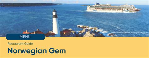 Norwegian Gem Complete Restaurant Guide & All Menu PDF’s — Freestyle Travelers