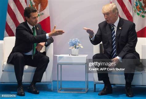 131 Donald Trump Meets With Mexican President Enrique Pena Nieto Stock