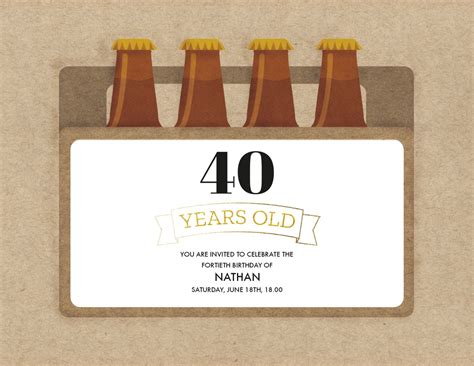 Personalized 40th Birthday Invitations | 40th birthday party invites ...