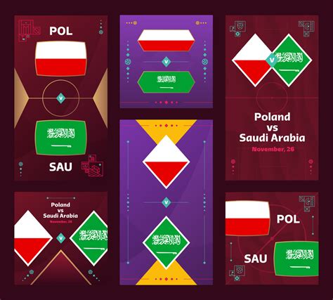 Poland Vs Saudi Arabia Match World Football 2022 Vertical And Square