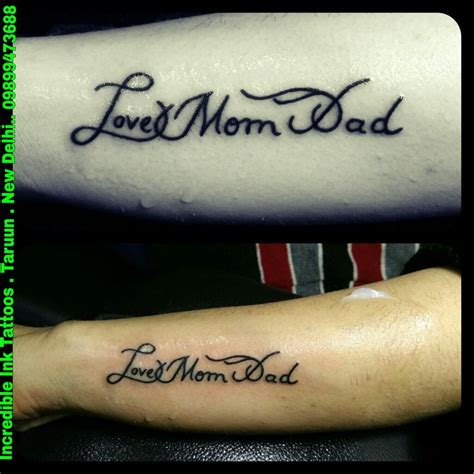 Love Mom Dad Tattoo #Love #Mom #Dad #Tattoo Mum And Dad Tattoos ...