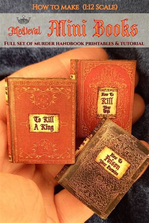 How To Make 112 Scale Mini Books With Full Printables And Diy Bookbinding Tutorial Lady