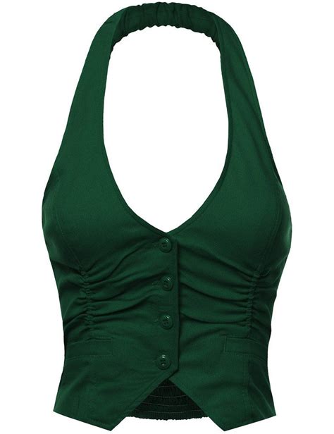 Fpt Womens Stretchy Cropped Halter Vest At Amazon Womens Clothing