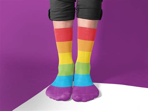 Gay Pride Rainbow Socks LGBTQ Pride Flag Pride Merch Pride Clothing Striped Rainbow Tube