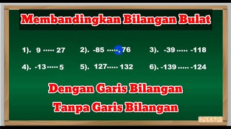 membandingkan bilangan bulat materi matematika kelas  tentang