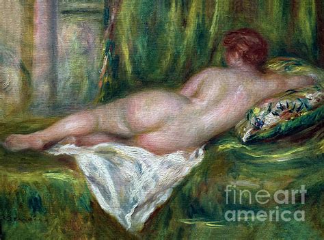 Reclining Nude From The Back Rest After The Bath 1909 Greeting Card By Pierre Auguste Renoir