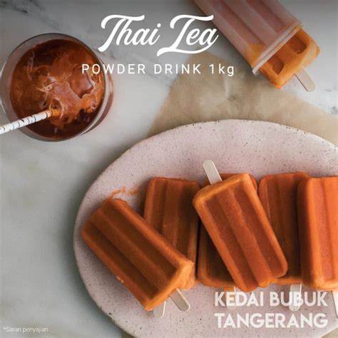 Jual BUBUK MINUMAN RASA THAI TEA BUBBLE DRINK POWDER DRINK 1KG JAVALAND