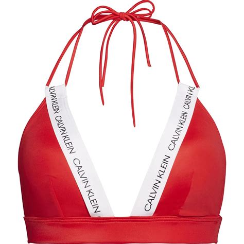 Calvin Klein Fixed Triangle RP Bikini Top Red Dressinn
