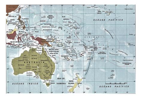 Политическая карта австралии и океании | Shtampik.com