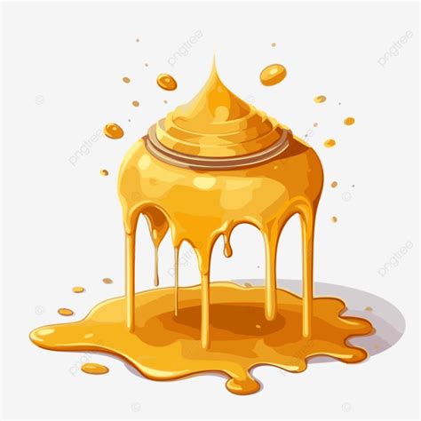 Honey Drip Vector Sticker Clipart Honey Dripping On White Background
