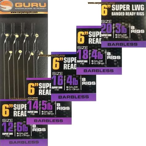 Guru 6 SUPER LWG BANDED READY RIGS 5 Opties Online Bij Hengels