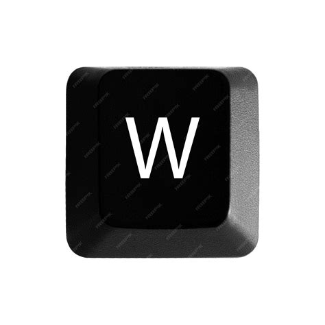 Premium Photo | Black keyboard button with english letter W on white ...