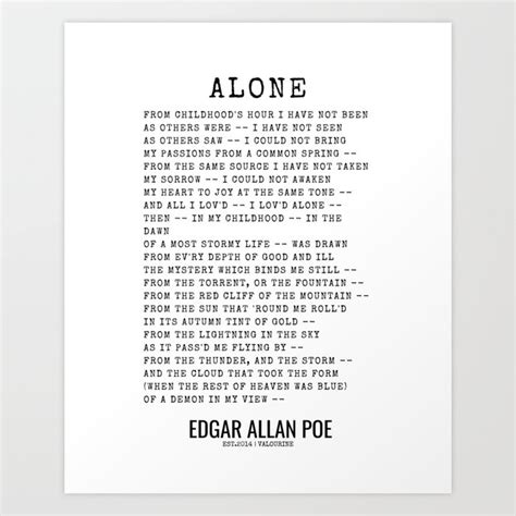 Edgar Allan Poe Poem Alone Meaning
