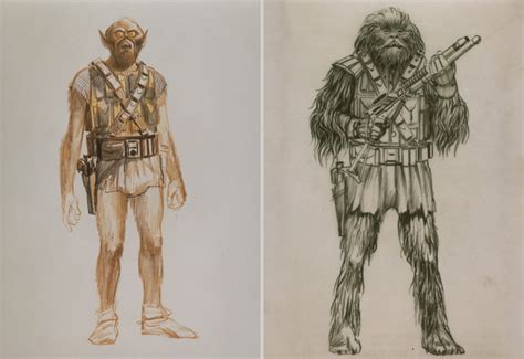 Early drafts of Chewbacca concept art from Ralph McQuarrie : r/StarWars