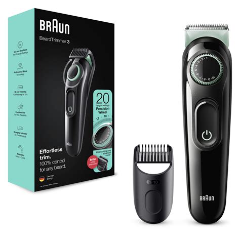 Buy BraunBeard Trimmer Series 3 & Hair Clippers, With Lifetime Sharp ...