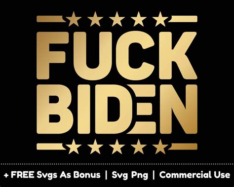 Fuck Biden SVG Golden PNG Files For Sublimation Svg Design Etsy