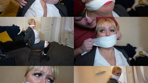 Busty Blonde Milf Victoria In Classic Chair Tie And Handkerchief Gag Mp Muffled Screams