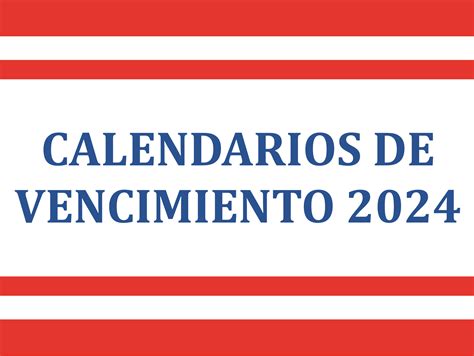 Calendario De Vencimiento 2024 AAHITC