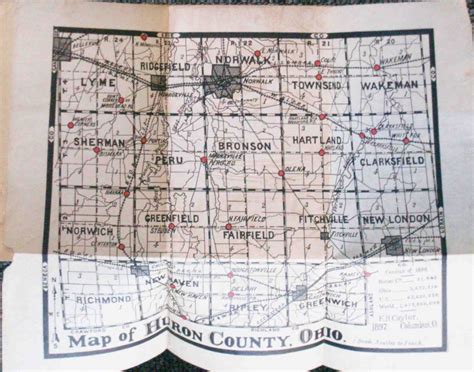 1897 Map of Huron County, Ohio - High Ridge Books, Inc.