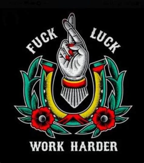 Pack FUCK LUCK Work Harder Hot Rod Rat Fink Motorcycles Chopper Vintage Tools Racing Rat Rod