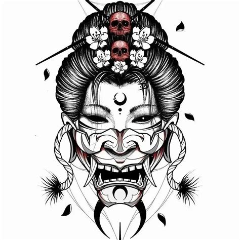 Tatoo Geisha Japanese Geisha Tattoo Japanese Demon Tattoo Geisha