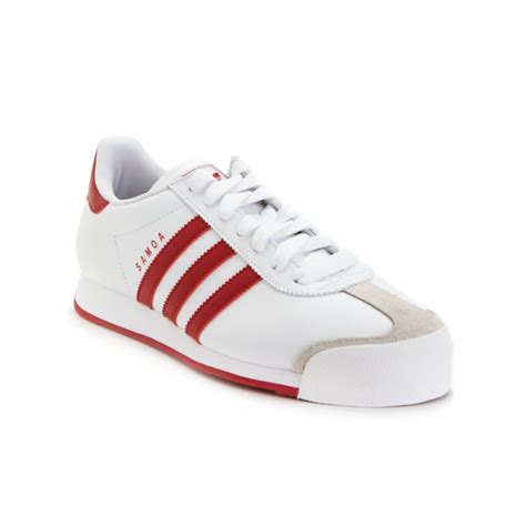 Adidas Samoa Sneakers in White for Men (white/university red) | Lyst