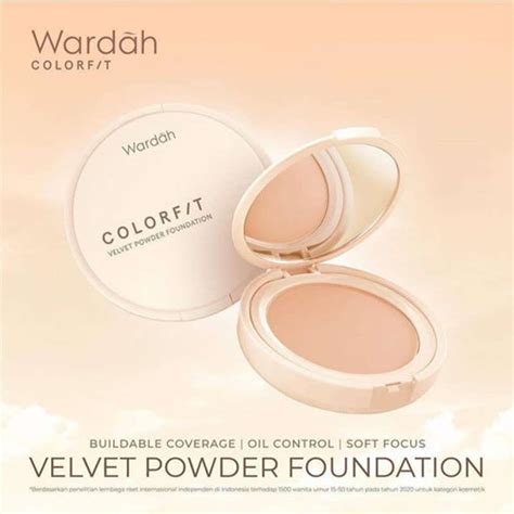 Promo Wardah Colorfit Velvet Powder Foundation Bedak Padat 11c Pink