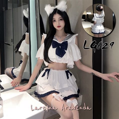 Jual Lareyna Aravenda Set Lingerie Jumbo Fantasy Malam Costume Sailor Student Lg Shopee