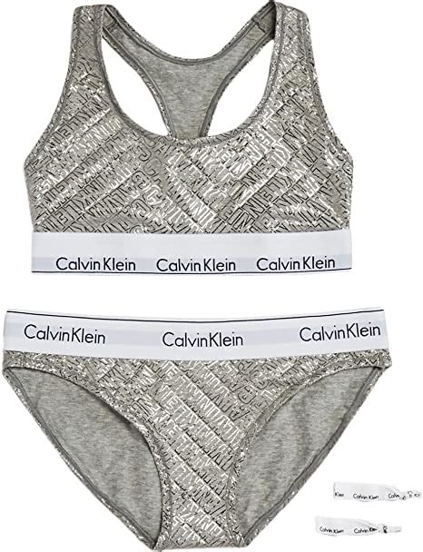 Calvin Klein Women S Modern Cotton Bralette And Bikini Set Amazon