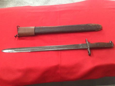 Ria 1905 Bayonet Ww1 Wleather Scabbard Ebay