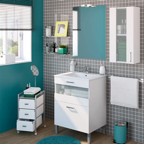 Mueble de baño con lavabo Fox blanco 60x45 cm Leroy Merlin