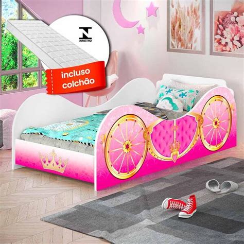 Cama De Princesa Carruagem Colch O Infantil Basoto Leroy Merlin