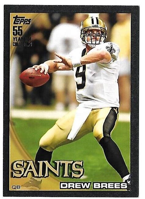 Drew Brees Topps Black Border Saints Card Ebay