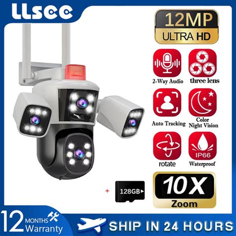 LLSEE IPC360, 12 Мп качество изображения 6K Wireless CCTV, камера Wi ...