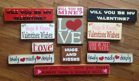 Happy Valentines Day Wood Signs Facebook Dingbatsanddoodles