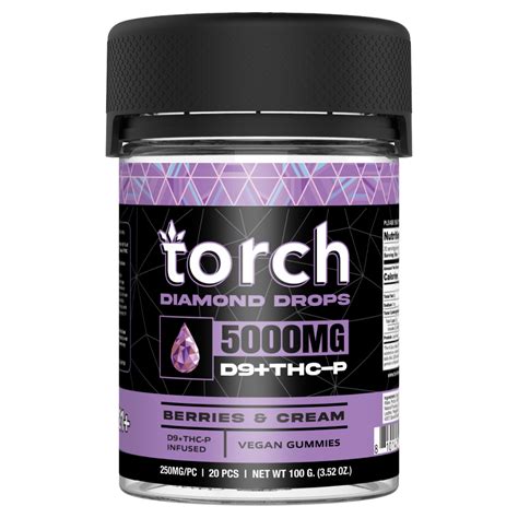 Torch Thc P Diamond Drops Gummies 5000mg D8 Gas