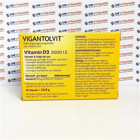Vigantolvit Вигантолвит 2000 ед, 60 капсул, Германия купить по цене ...