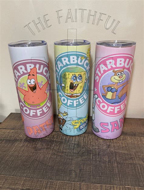 Spongebob Sb Character Cups Etsy