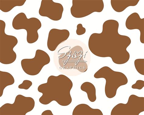 Cow Print Cow Seamless File Cow Seamless Pattern Western Fabric Design