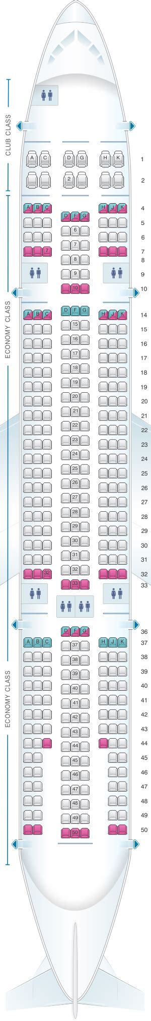 Air Transat A330 Seat Map