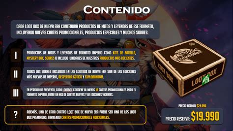 Que Traer La Loot Box Nueva Era Mitos Y Leyendas Tcg